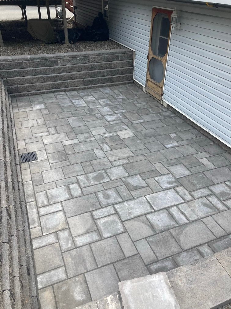 backyard paver patio installation