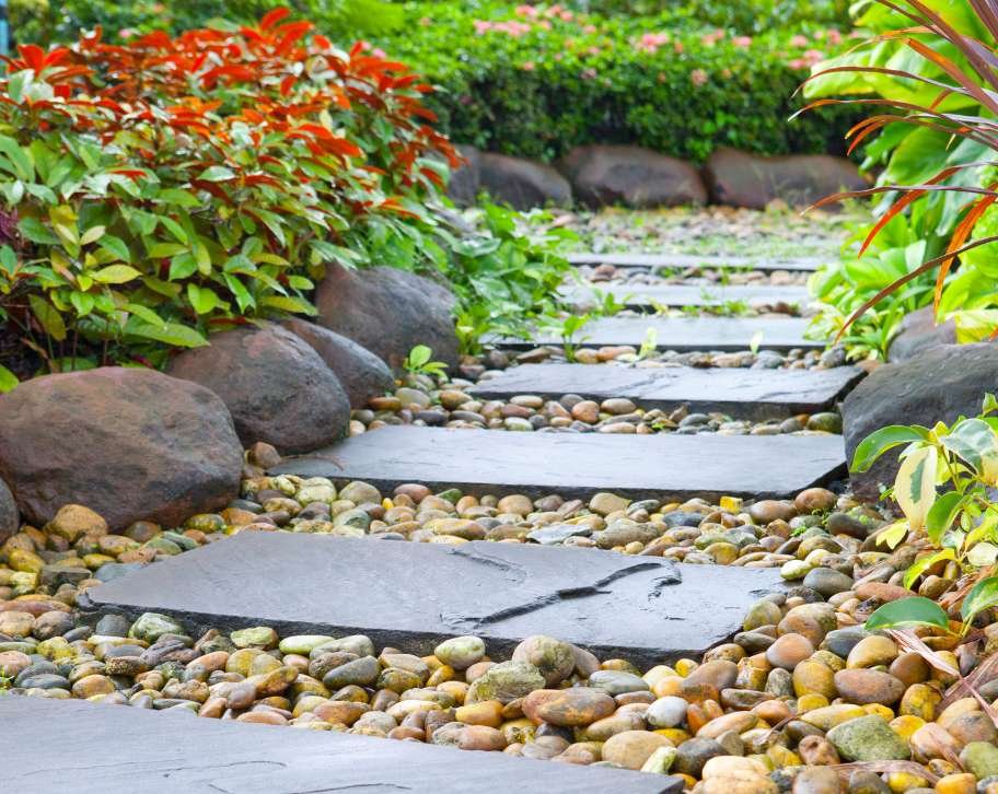 Natural Stone vs Concrete Stepping Stones