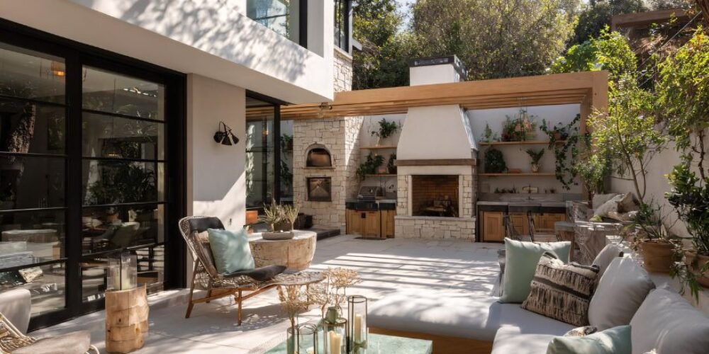 Outdoor fireplace vs fire pit